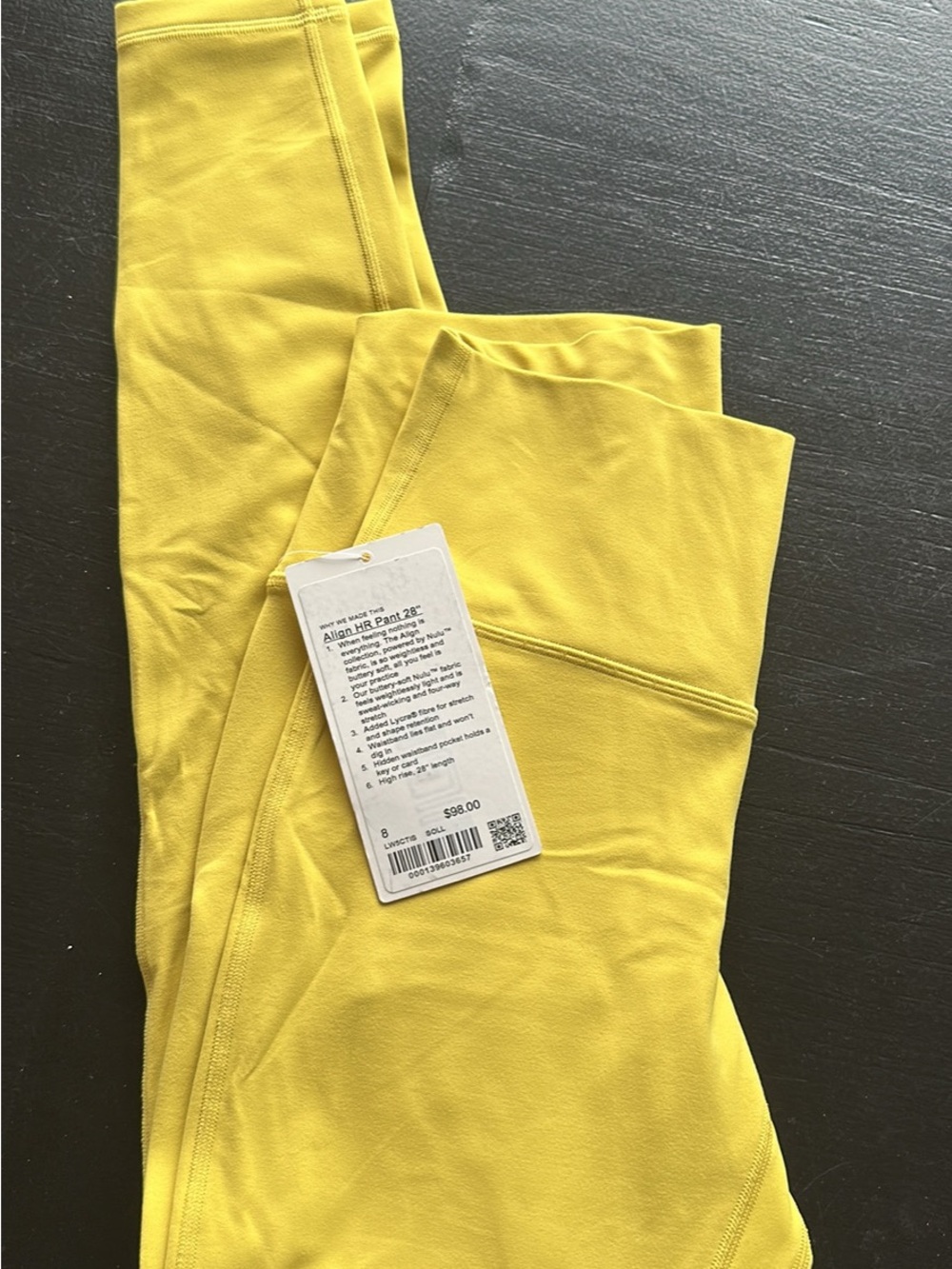 Lululemon align HR 28” size 8